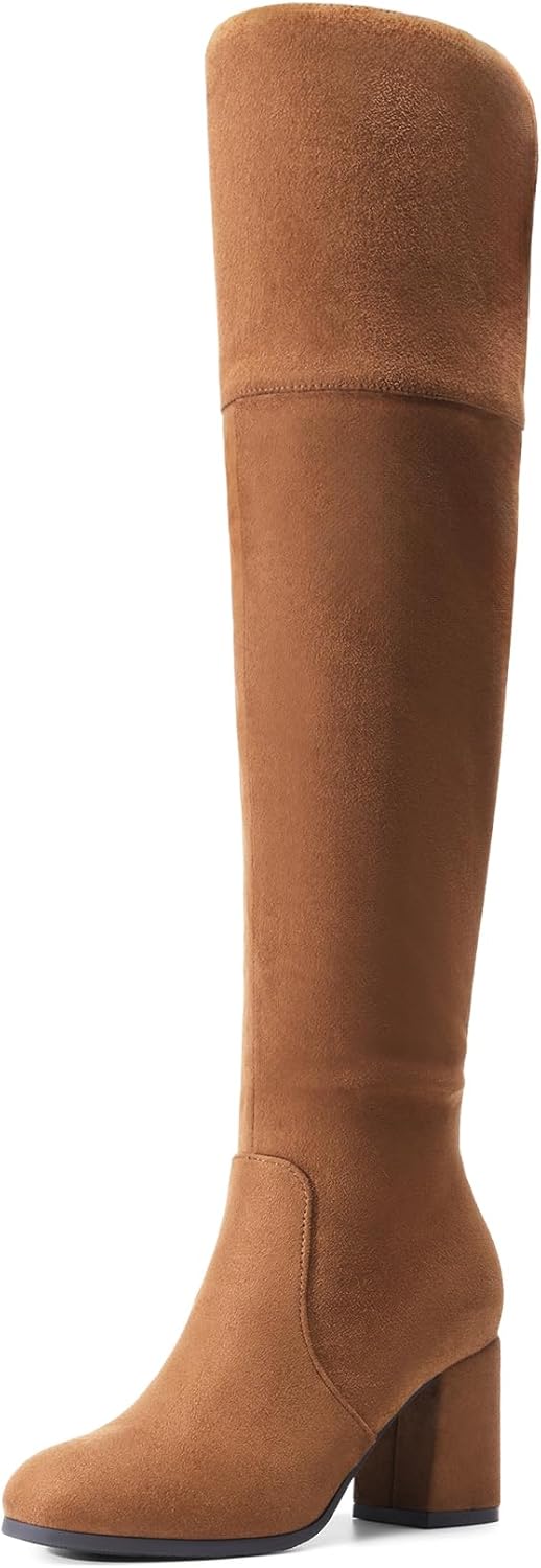 DREAM PAIRS Women's Thigh High Block Heel Over The Knee Boots Review