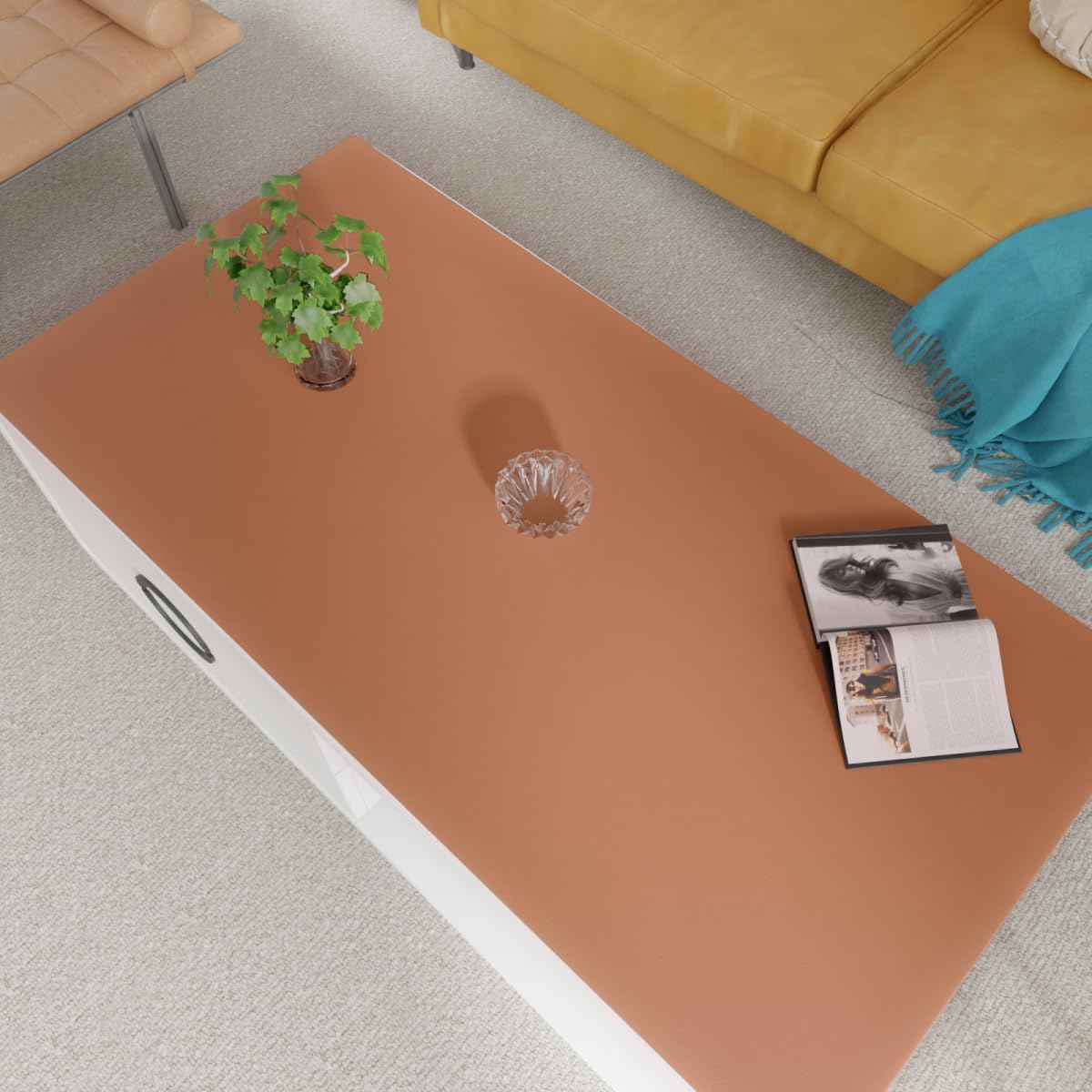 Leather Table Cover Protector for 24x60 Inch Desks and Tables