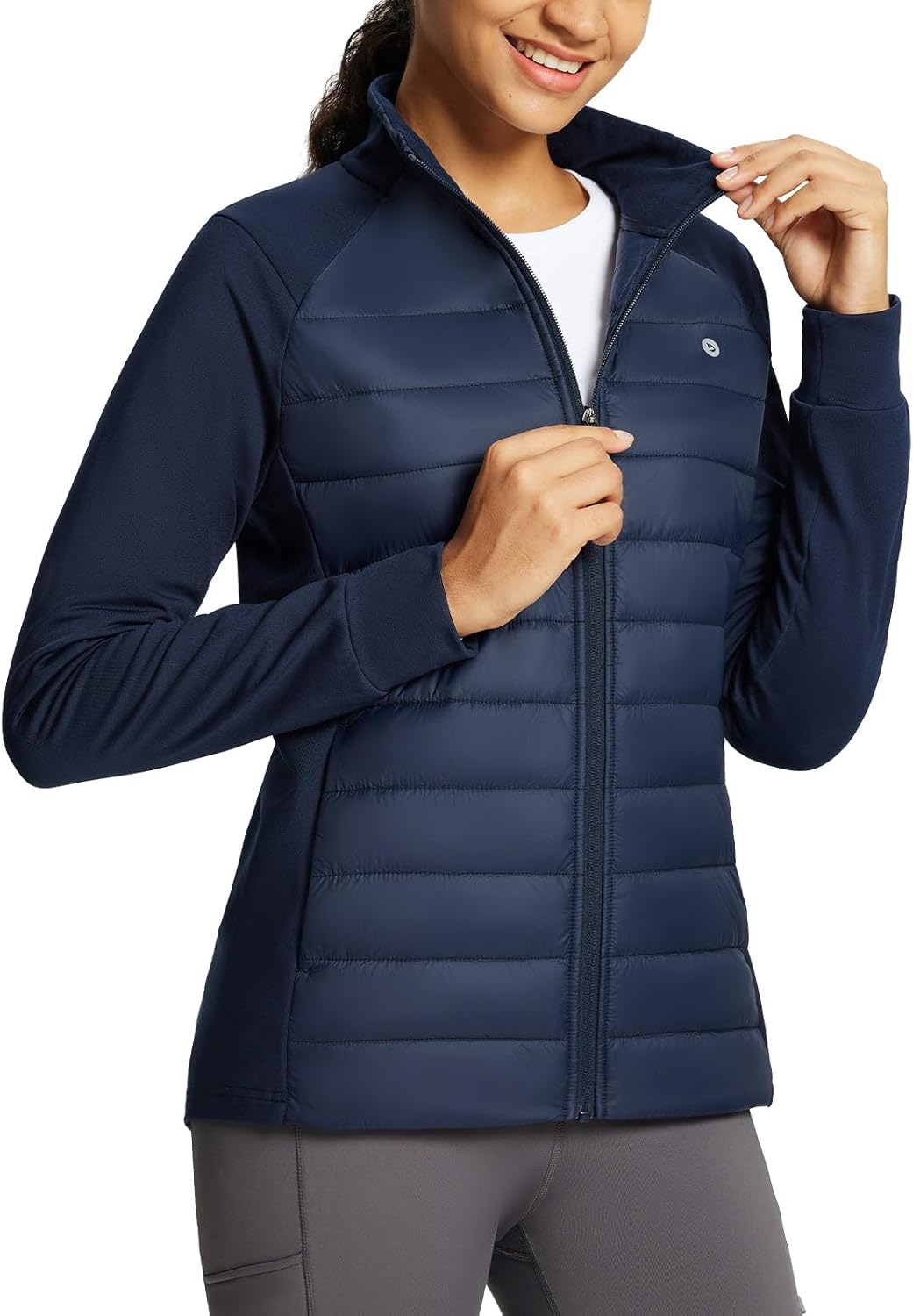 Baleaf Women's Running Jacket: Lightweight Water Resistant Puffer