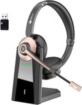 Wireless Headset with Microphone - Clear Calls, Long Battery Life