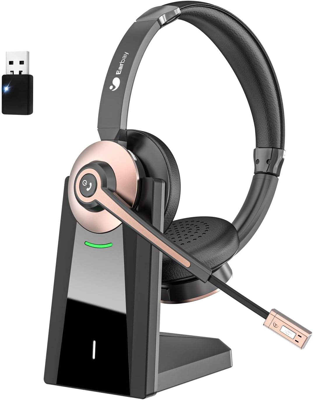 Wireless Headset with Microphone for Clear Calls and Comfort