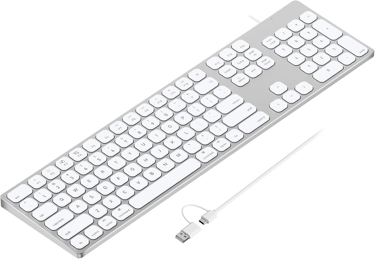 Aluminum USB Wired Keyboard for Apple - Enhance Mac Productivity!