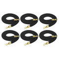 5 ft Black Velvet Stanchion Rope 6 Pack - Elegant Crowd Control