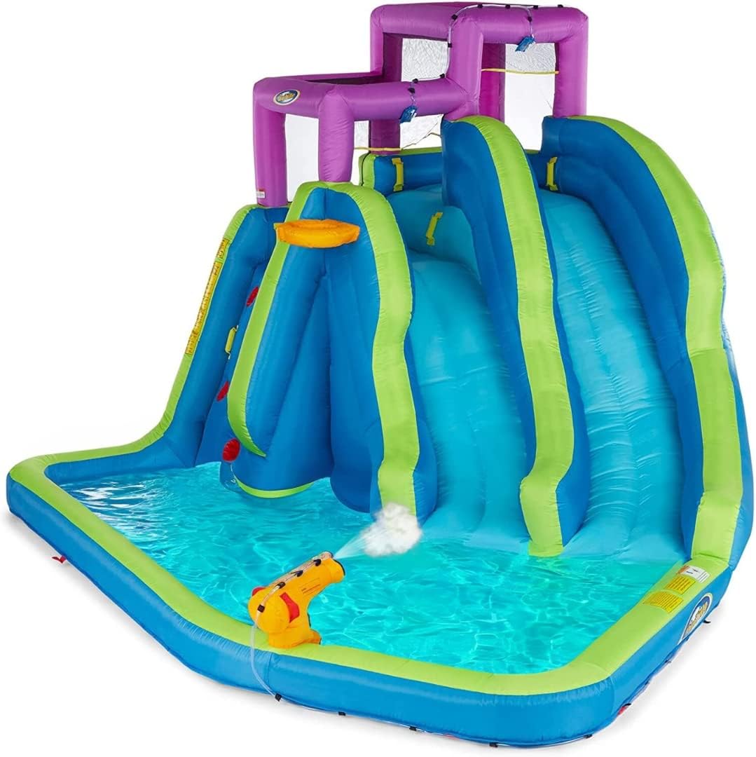 Twin Falls 7-in-1 Inflatable Water Park for Kids Fun
