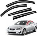 Window Visors Rain Guards for 2006-2012 Lexus IS250 IS350 - Smoke