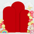 Red Arch Cover Set of 3 Spandex Arch Cover Backdrop Fabric - Wedding