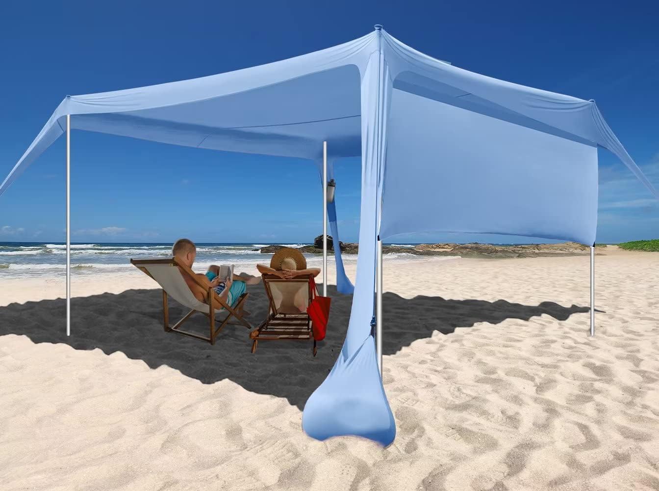 Beach Canopy Tent Shade with Sidewalls for Ultimate Protection