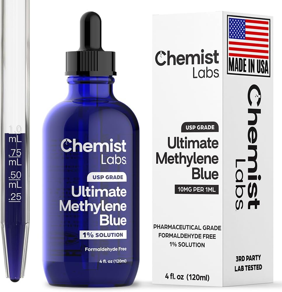 1% Methylene Blue Drops for Cellular & Mitochondrial Support