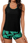 Aleumdr Womens Athletic 3 Piece Tankini Set - Supportive Racerback