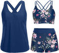 3 Piece Tankini Swimsuits for Women - Tummy Control Tankini