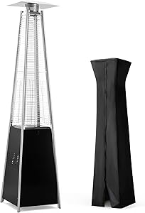 Pamapic Patio Heater with Cover for Cozy Outdoor Gatherings