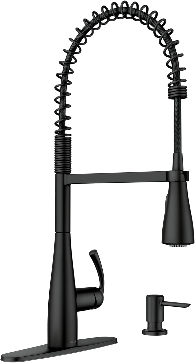 Moen Essie Matte Black High Arc Pulldown Kitchen Faucet Review