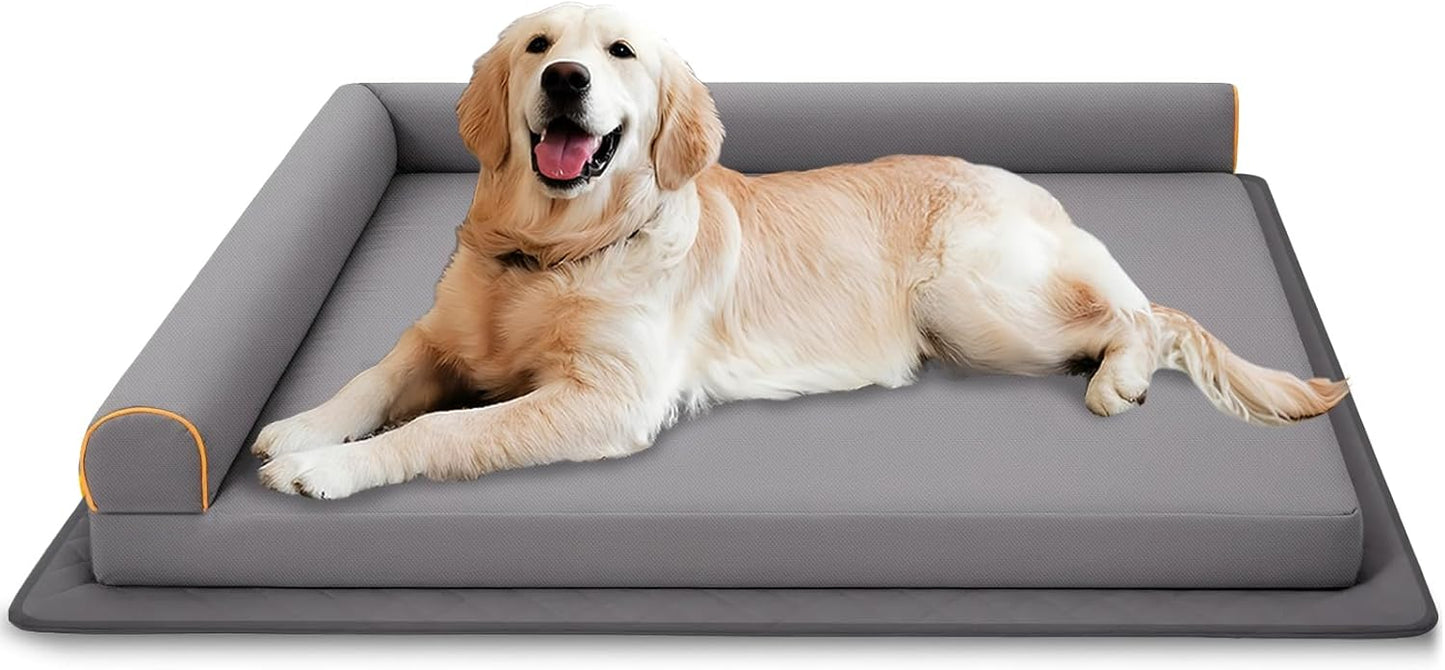 Orthopedic Waterproof Dog Bed with Memory Foam for Large Dogs