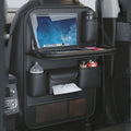 Car Backseat Organizer with Foldable Table Tray - Durable PU Leather
