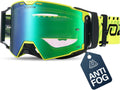 Dirt Bike Goggles Over Glasses for Men Women - Anti-Fog REVO Lens