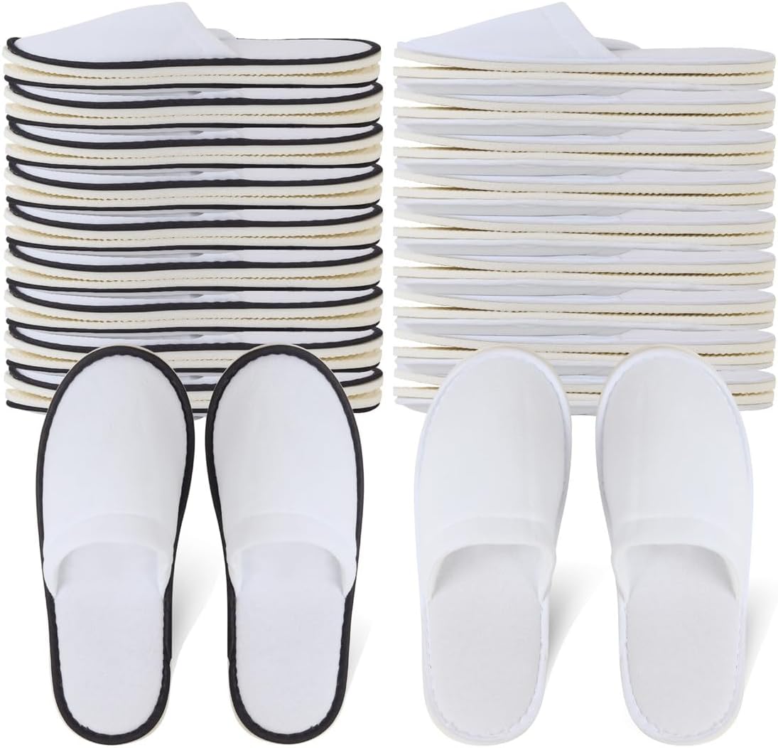 Yeios Disposable Slippers for Guests - Comfortable Spa Slippers
