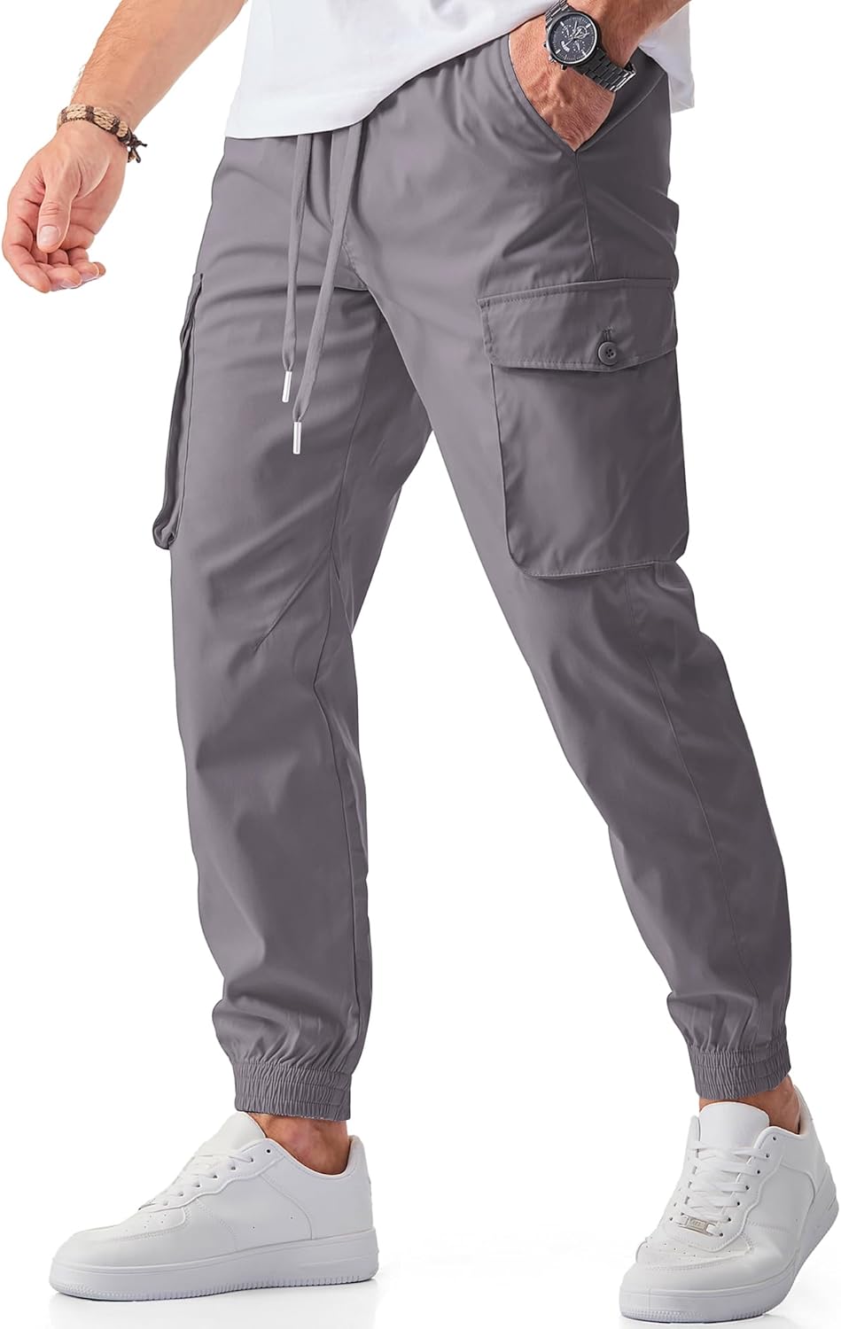 JMIERR Men's Casual Cargo Joggers Pants for Ultimate Comfort