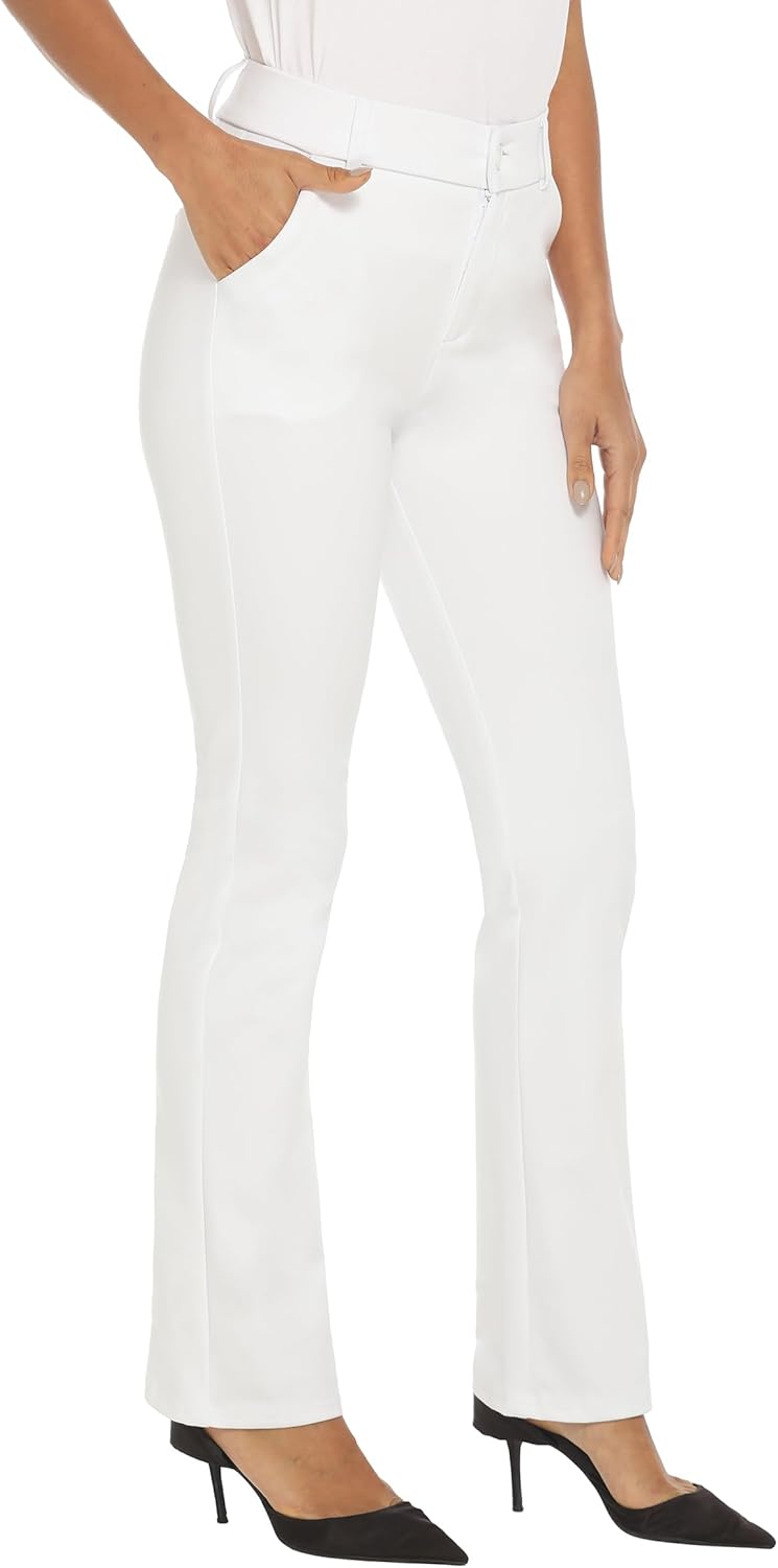 iChosy Women's Comfort Barely Bootcut Stretch Dress Pants
