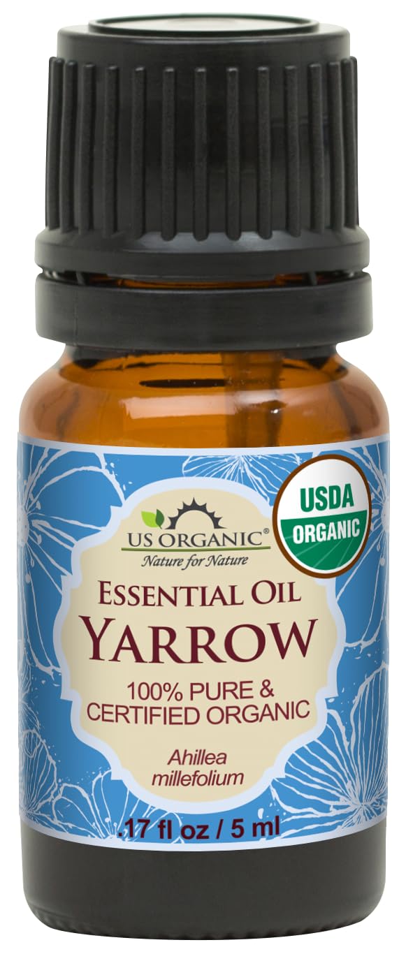 Yarrow Essential Oil 100% Pure Organic for Aromatherapy & Skin Care