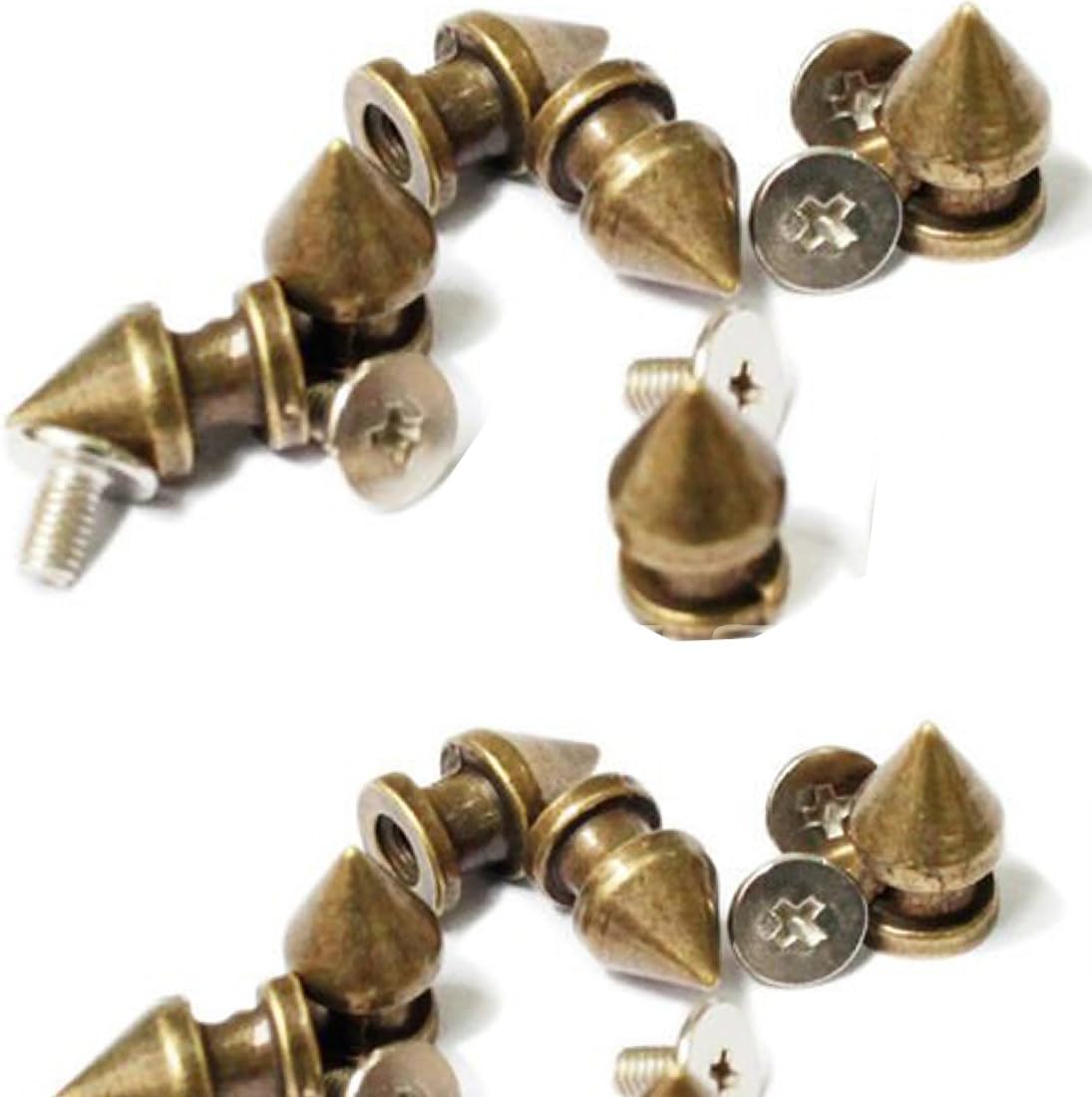 RUBYCA 12MM Metal Tree Spikes and Studs for DIY Leather Craft