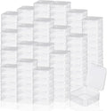 Small Plastic Bead Storage Containers 300 Pack - Clear Hinged Boxes
