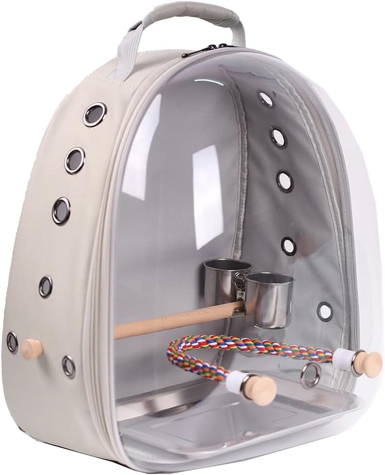 Bird Travel Carrier Backpack with Clear Space Capsule Design