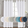 Blackout Curtains 84 in Linen Look Panels - 100% Light Block