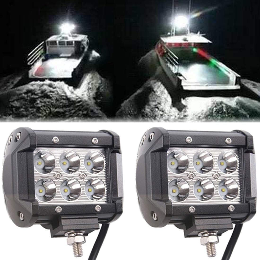 Pontoon Boat Docking Headlights for Kayak and Fishing Boats