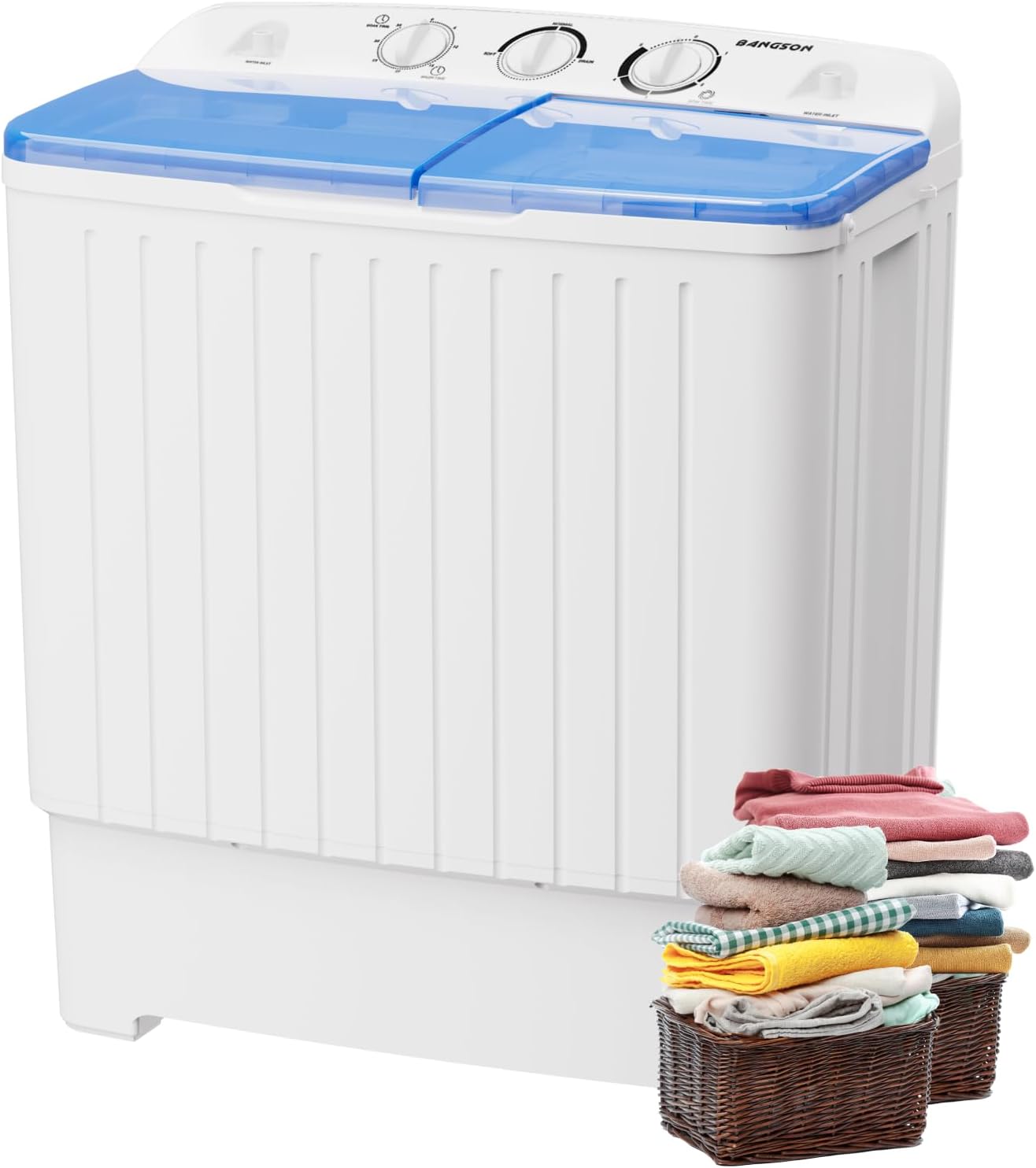 BANGSON Portable Mini Washer Dryer Combo: Large Capacity, Perfect for Apartments, Dorms, RVs