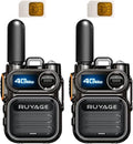 2-Pack Ruyage Walkie Talkies with Sim Cards - Unlimited PoC Range