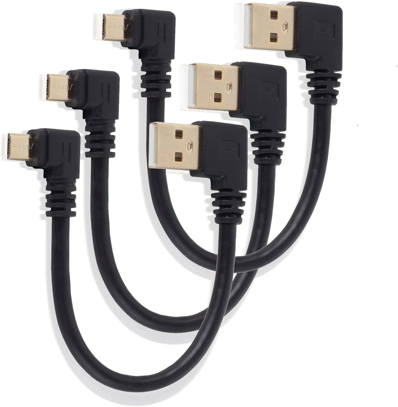 3-Pack Right Angle Micro USB Cables for Fast Charging