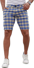GINGTTO Mens Slim Fit 9ft Inseam Chino Shorts - Breathable Stretch