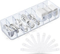 Cable Organizer Box with Wire Ties - Clear Desk Cable Storage