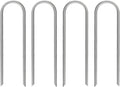 Garden Stakes 6 in Heavy Duty U Pins 200 Pack - Strong Galvanized