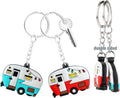 Double-Sided Camper Keychain 2-Pack - Couple Camping Charm