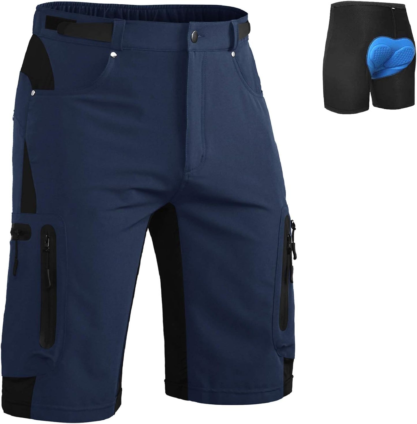 Ally Mens Mountain Bike Shorts with 4D Padding for Comfort