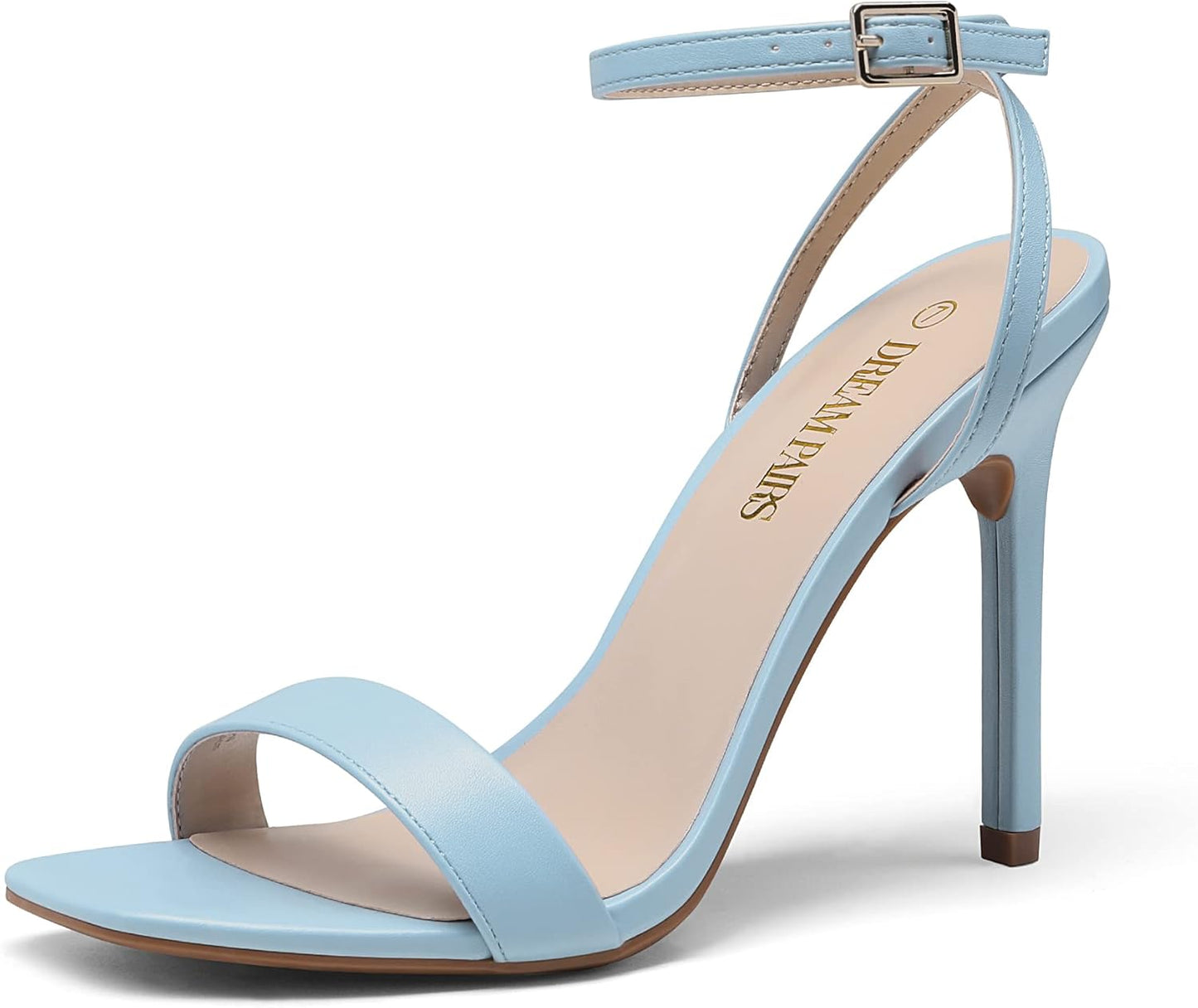DREAM PAIRS Womens High Stilettos Open Square Toe Heels