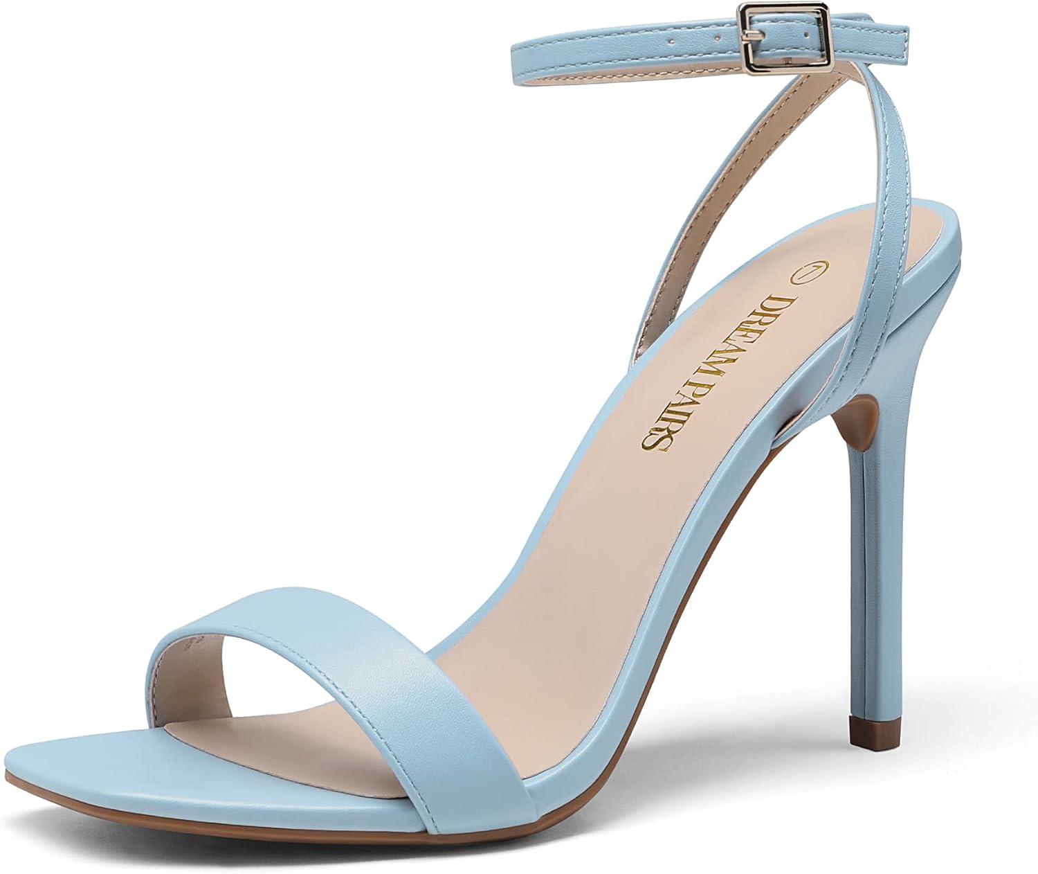 DREAM PAIRS Womens High Stilettos Open Square Toe Heels
