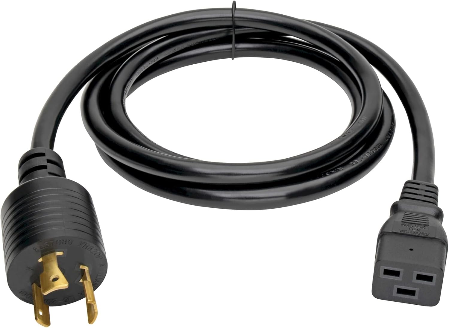 Heavy-Duty Power Cord NEMA L6-20P to C19 10ft for PDU