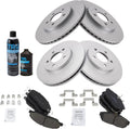 TRQ Front and Rear Brake Pad & Rotor Kit for Ford Mustang