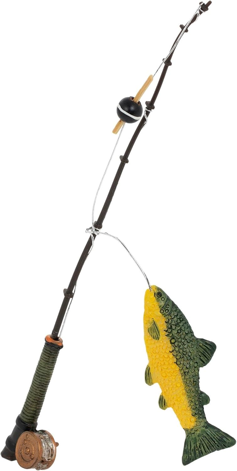 Doll-Sized Fishing Fun - Miniature Pole with Fish