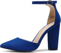 DREAM PAIRS Women's Coco Pointed Closed Toe Chunky Pumps - Stable