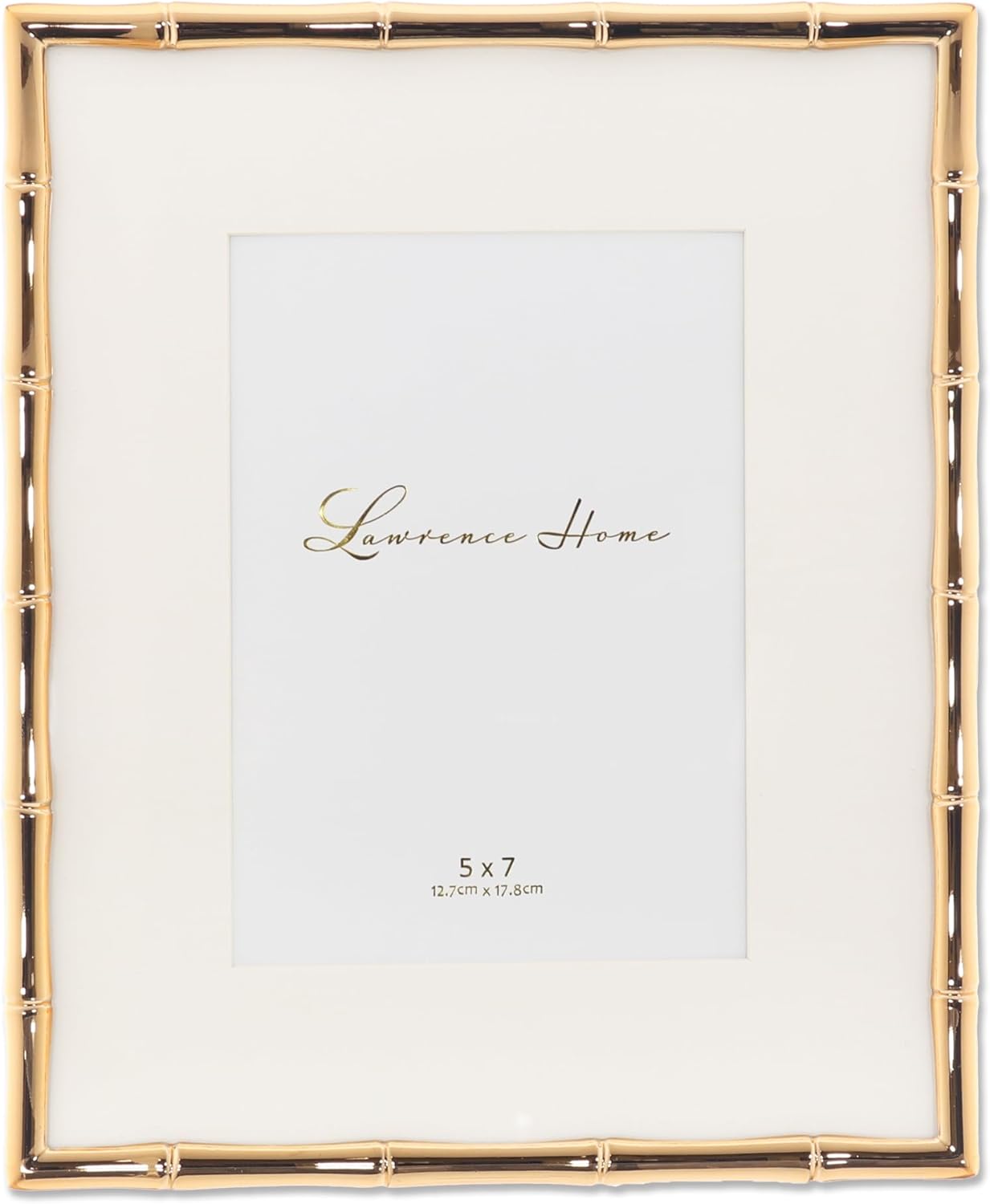 Bamboo Design Metal Frame by Lawrence Frames, 8x10 Gold Finish