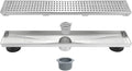 Neodrain 18-Inch Brushed Linear Shower Drain with Removable Cover