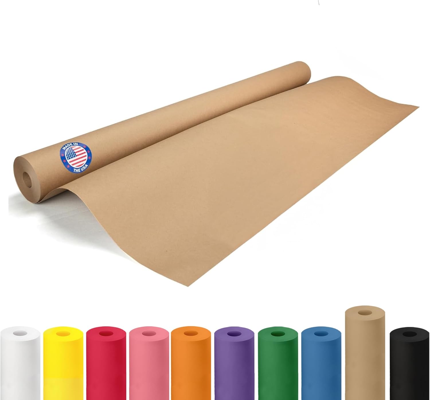 Brown Paper Roll 36in x 100ft - Eco-Friendly Kraft Paper Roll