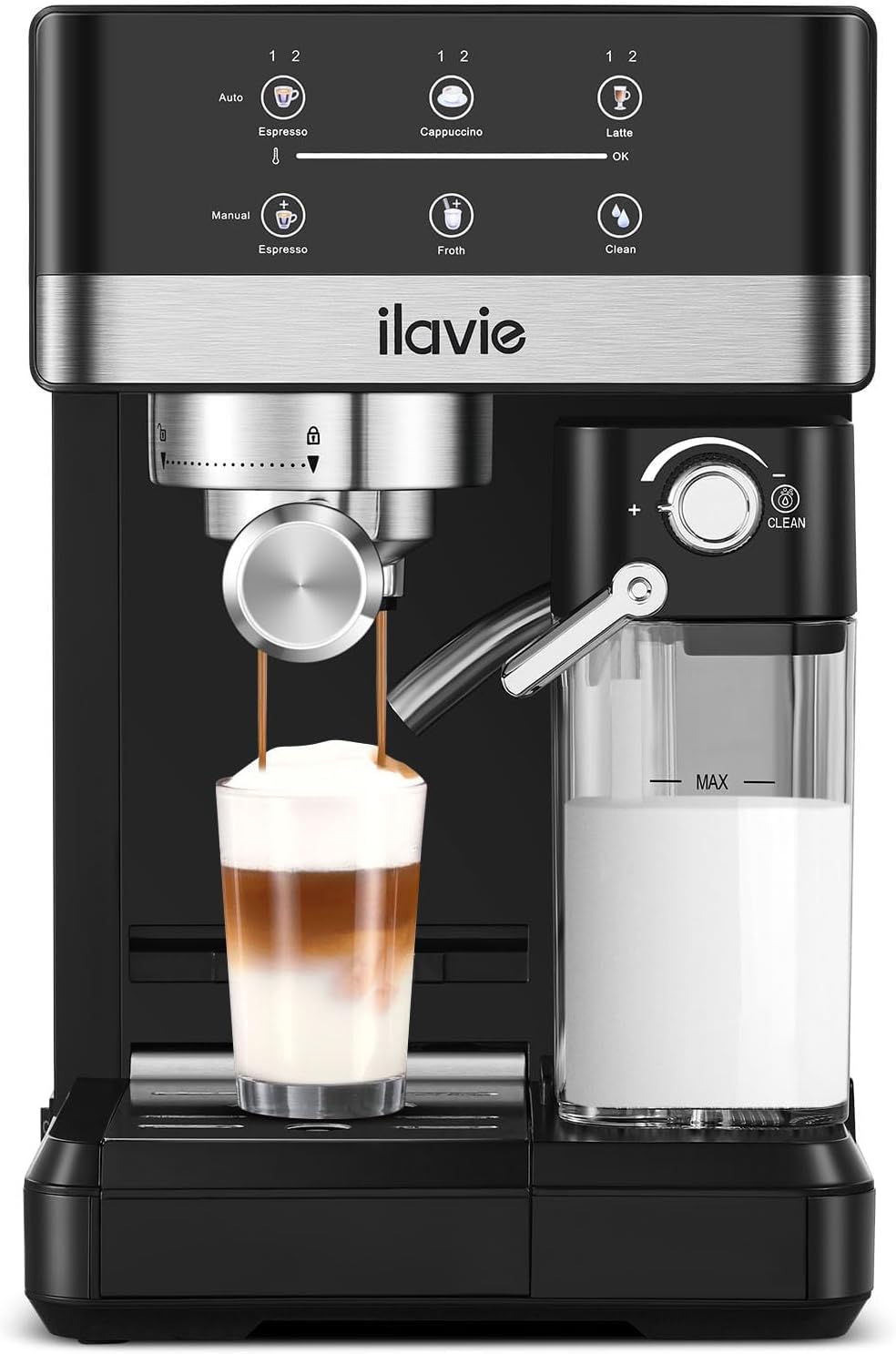 ILAVIE Espresso Machine: Perfect Milk Frothing