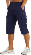 MAGCOMSEN Men's Workout 3/4 Capri Shorts - Quick Dry Comfort