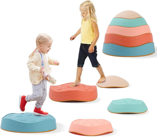 Fanboxk Stepping Stones for Kids - Non-Slip Balance Toys