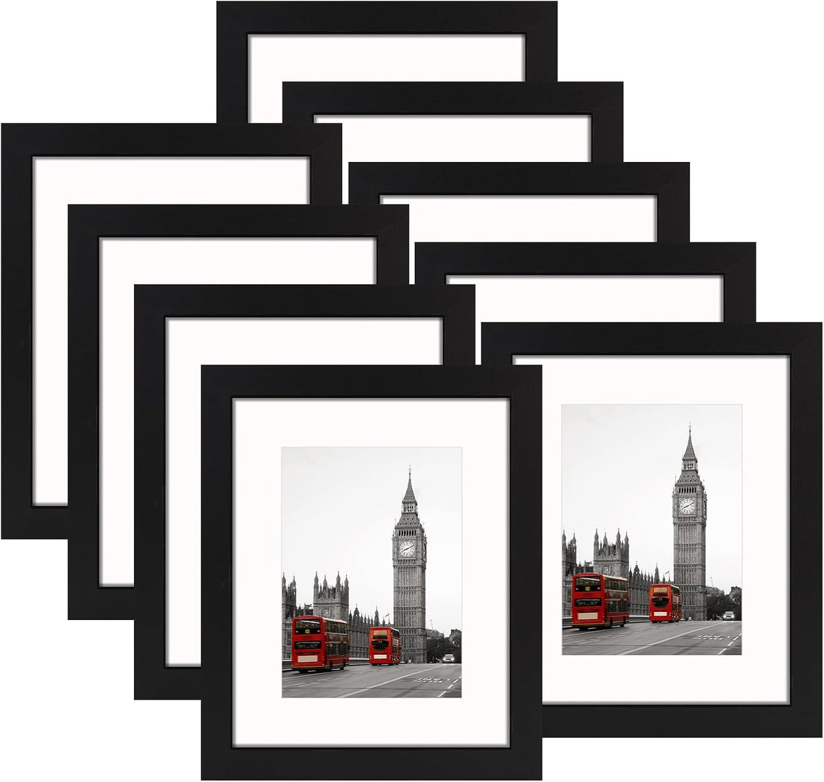 8x10 Picture Frame Set of 9 for Stylish Home Display