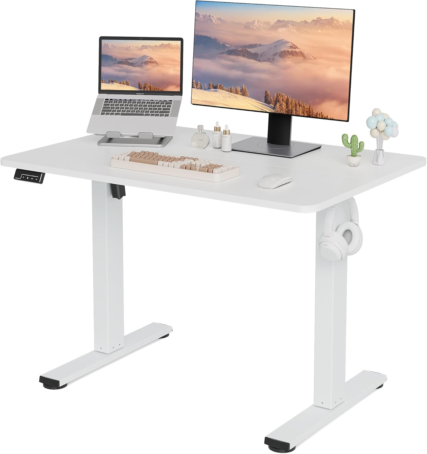 LongKe Electric Standing Desk: Ergonomic Sit-Stand Freedom